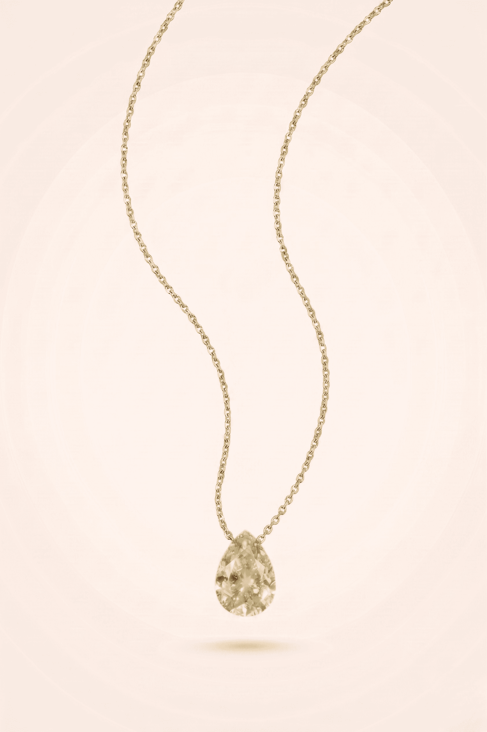 Lemon Quartz Sunbeam Drop kolye